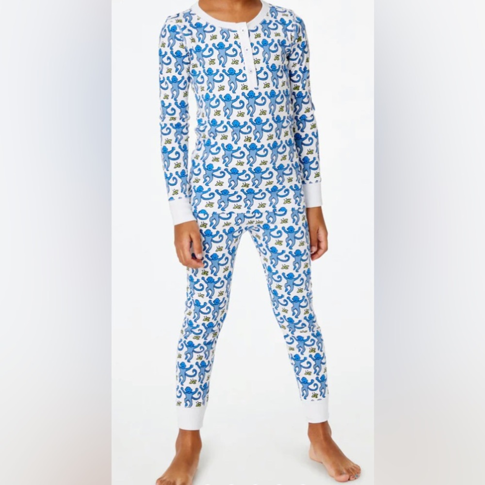 roller rabbit blue monkey pajamas